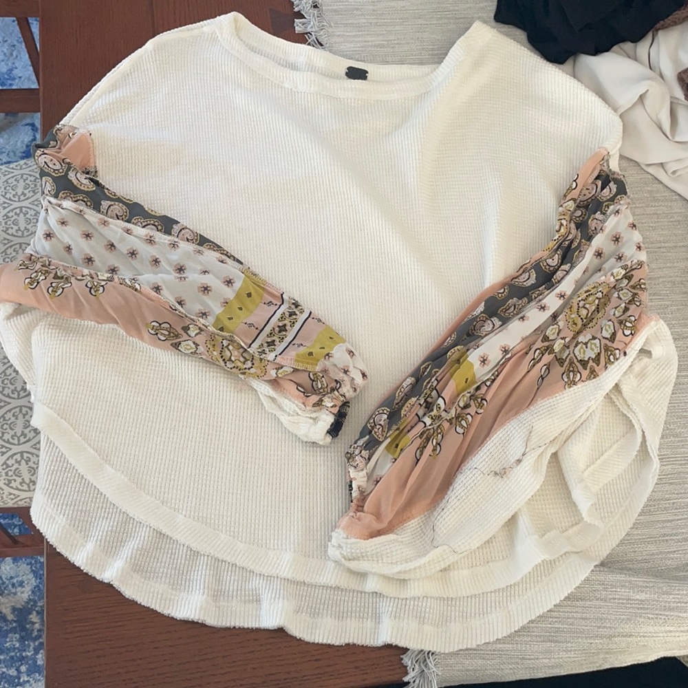 Free People Waffle Top